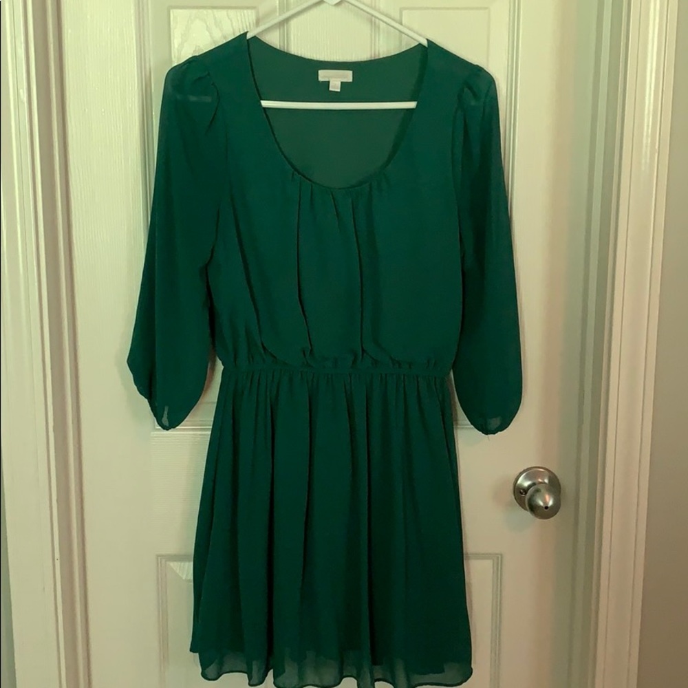 Green sheer dress